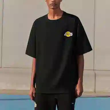 NBA Los Angeles Lakers Colorblock Letter Tee Black