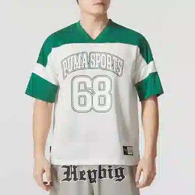 PUMA V-Neck Graphic Tee White