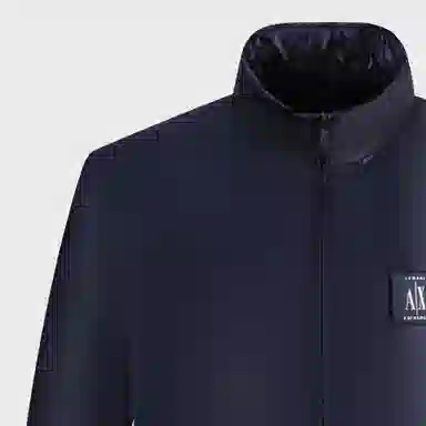 Armani Exchange Letter Logo Long Sleeve Jacket Navy