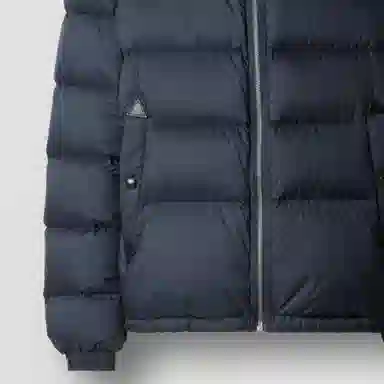 Burberry Quilted Down Hoodie Jacket Navy