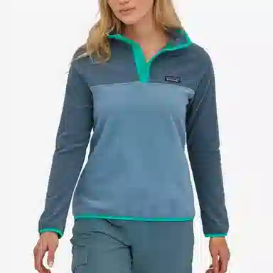 patagonia W'S MICRO D SNAP-T PULLOVER Logo