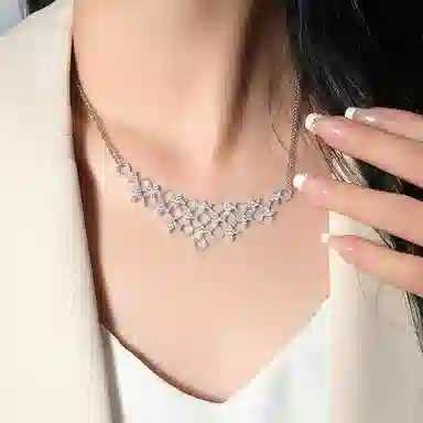 apm Monaco Star Circle Adjustable Necklace 925 Silver