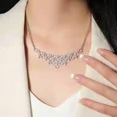 apm Monaco Star Circle Adjustable Necklace 925 Silver