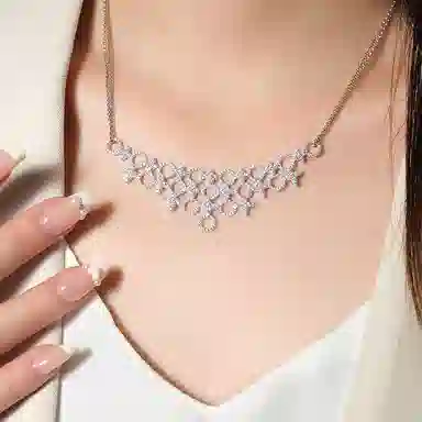 apm Monaco Star Circle Adjustable Necklace 925 Silver