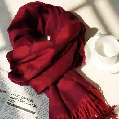 Coach Classic Logo Wool Scarf Red