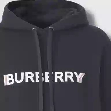 Burberry Logo Hoodie Black