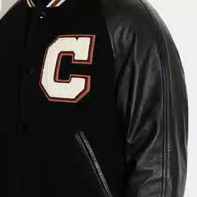 COACH SS23 Black Baseball Jacket