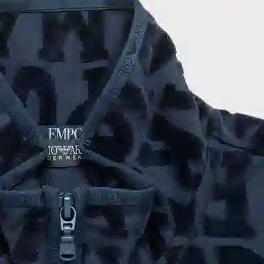 Emporio Armani FW23 Logo Zip Jacket Navy