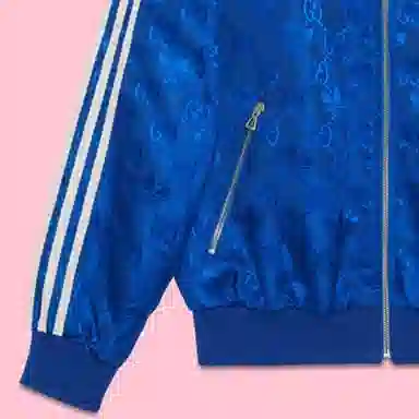 GUCCI x adidas Originals FW22 Retro Stripe Jacket Blue
