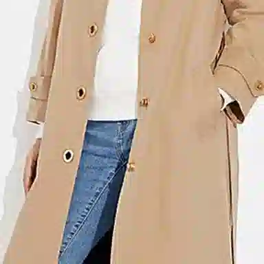 COACH FW23 Twist Lock Trench Coat Khaki