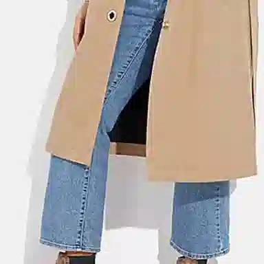 COACH FW23 Twist Lock Trench Coat Khaki