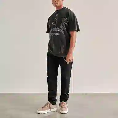 REPRESENT Three Hounds Print T-Shirt Black