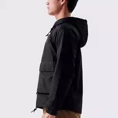 The North Face Logo Print Hoodie Jacket Black