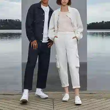 Levi's Ice Cool Series Loose Fit Cropped Jeans Blue