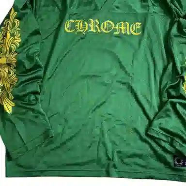 Chrome Hearts SS24 V-Neck Long Sleeve Tee Green