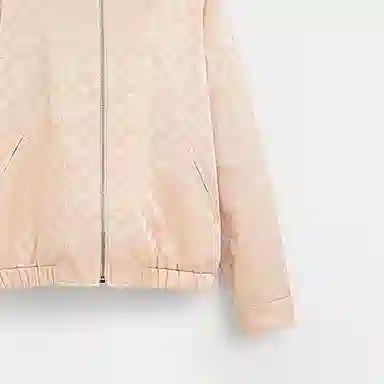 COACH SS24 Logo Print Zip Jacket Petal Pink