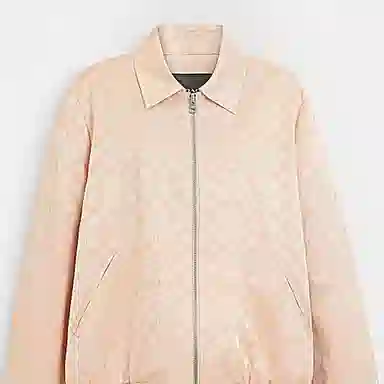 COACH SS24 Logo Print Zip Jacket Petal Pink