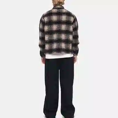 Stussy FW23 WOOL PLAID ZIP SHIRT