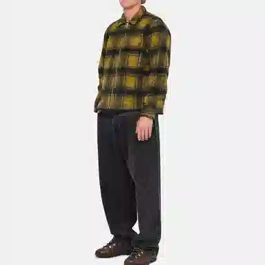 Stussy FW23 WOOL PLAID ZIP SHIRT