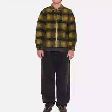 Stussy FW23 WOOL PLAID ZIP SHIRT