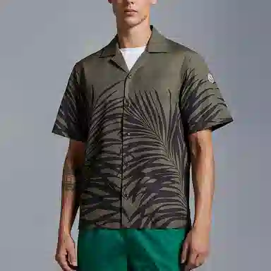 Moncler Tropical Print Short Sleeve Shirt