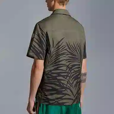 Moncler Tropical Print Short Sleeve Shirt