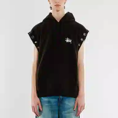 Stussy x JUNYA WATANABE Hoodie Vest Black