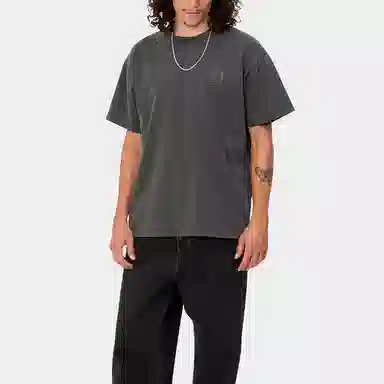 Carhartt WIP Garment-Dyed Tee Charcoal