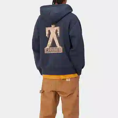 Carhartt WIP Hooded Built Sweat Jacket Navy