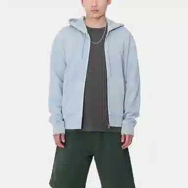 Carhartt WIP Hooded Duster Script Jacket Sky Blue