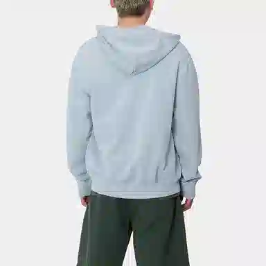 Carhartt WIP Hooded Duster Script Jacket Sky Blue