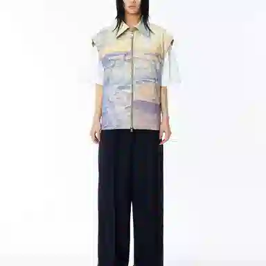 ADER ERROR Reversible Zip Vest Beige