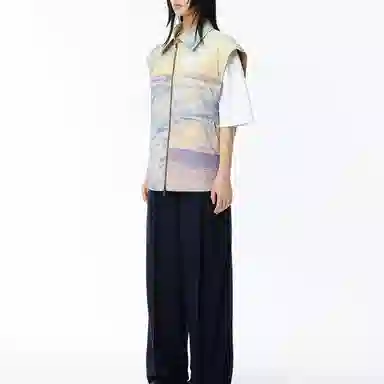 ADER ERROR Reversible Zip Vest Beige