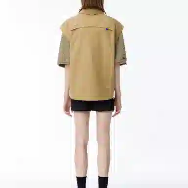 ADER ERROR Reversible Zip Vest Beige