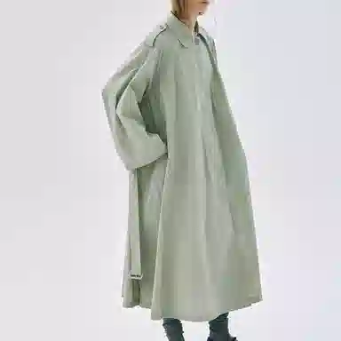 MARDI MERCREDI SS25 BELTED TRENCH COAT RAGLAN_MINT