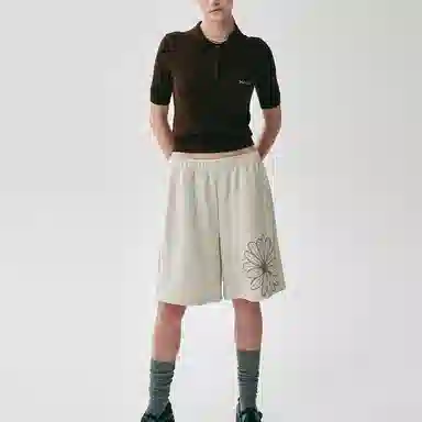 MARDI MERCREDI SS25 KNIT SLIMFIT SHIRT PIQUET_BROWN Polo