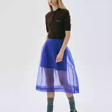 MARDI MERCREDI SS25 KNIT SLIMFIT SHIRT PIQUET_BROWN Polo