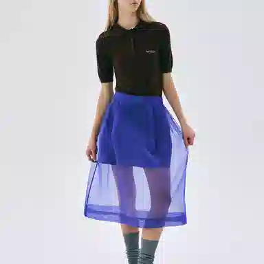 MARDI MERCREDI SS25 KNIT SLIMFIT SHIRT PIQUET_BROWN Polo