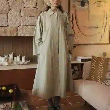 MARDI MERCREDI SS25 BELTED TRENCH COAT RAGLAN_MINT