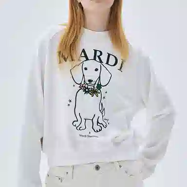 MARDI MERCREDI SS25 SWEATSHIRT SWING THE TAIL DDANJI FLOWER NECKLACE