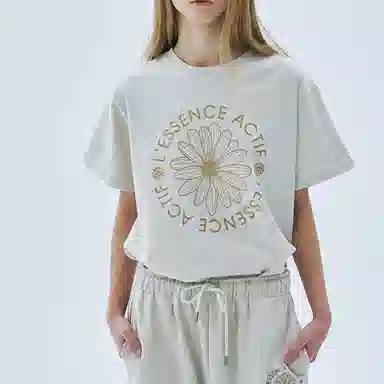 MARDI MERCREDI ACTIF T-SHIRT ACTIF EMBLEM_OATMEAL BEIGE SS25T