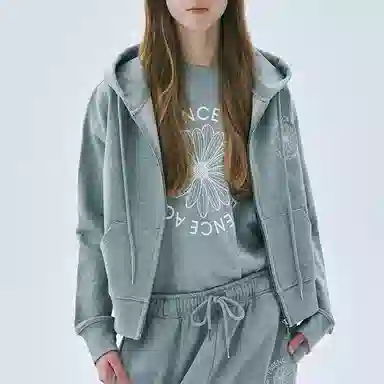 MARDI MERCREDI ACTIF EMBLEM_MELANGE GREY IVORY SS25T