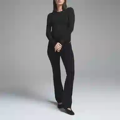 SKIMS SS25 COTTON JERSEY MATERNITY LONG SLEEVE T-SHIRT T