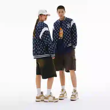 MLB Vintage Baseball Jacket Navy