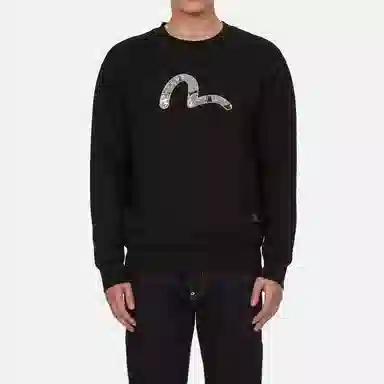 EVISU Seagull Applique Crewneck Sweatshirt