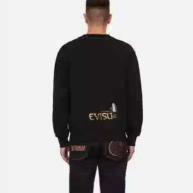 EVISU Seagull Applique Crewneck Sweatshirt