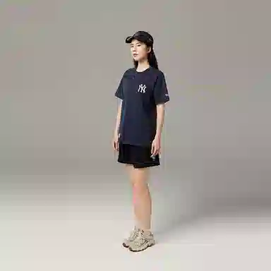 New Era x MLB Letter Print T-Shirt Navy