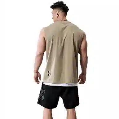 Muscle Dog Solid Sleeveless Tank Top