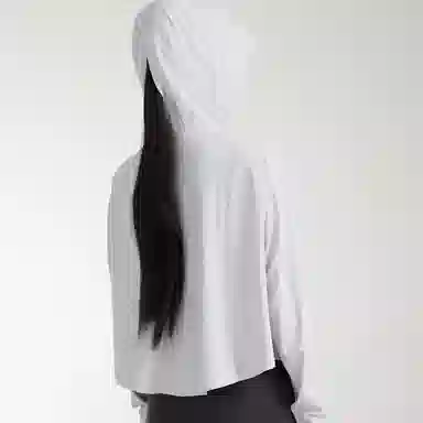 探路者 纯色透气短款宽松防晒服 女款