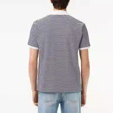 Lacoste Navy Striped Polo